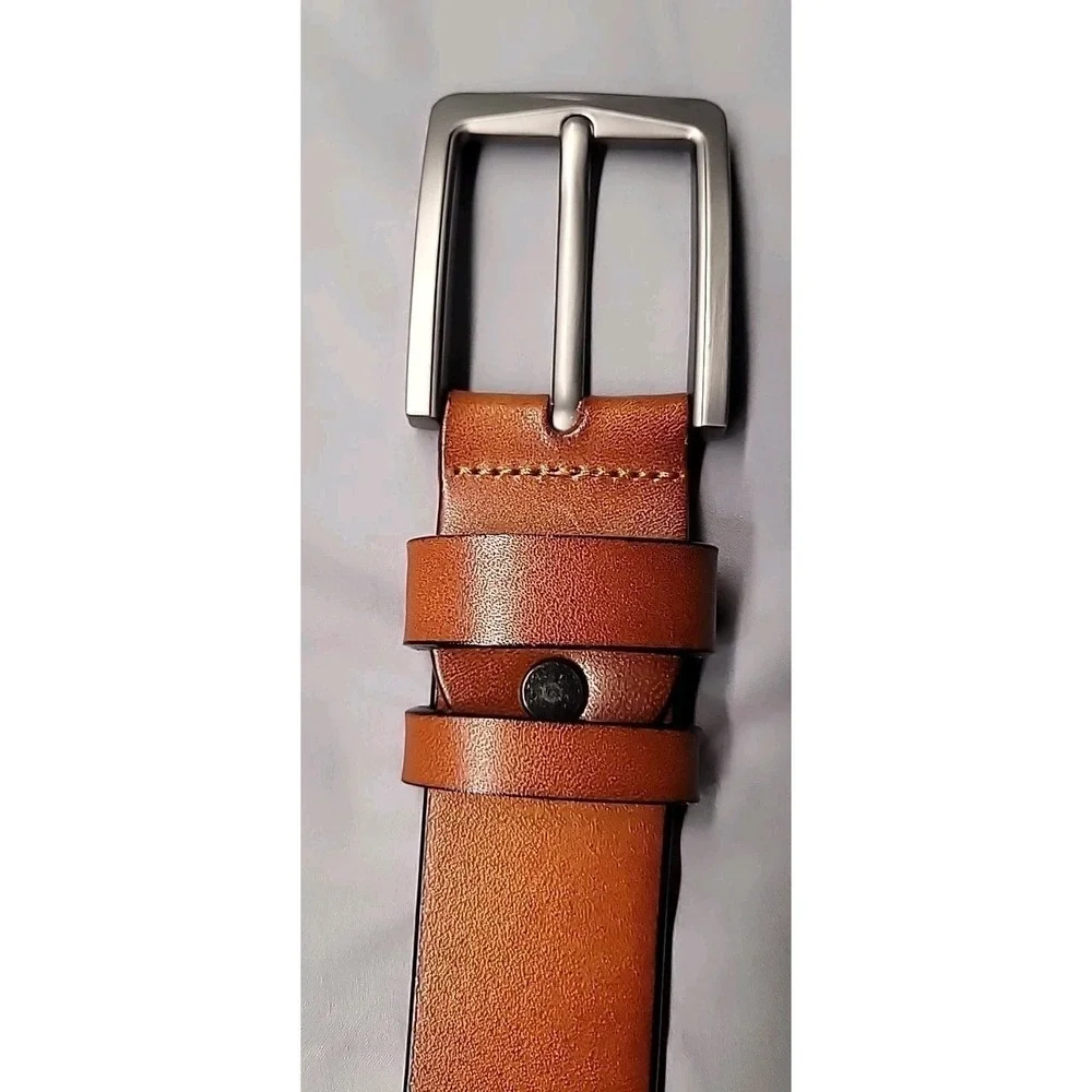 Wolfant Full Grain Solid Italian Leather Belt - Tan - 30